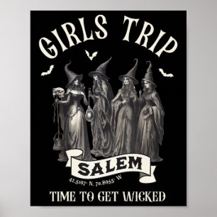 Retro Girls Resa Salem 1692 de missade en häxa Poster