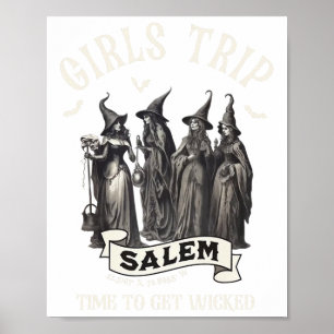 Retro Girls Resa Salem 1692 de missade en häxa Poster