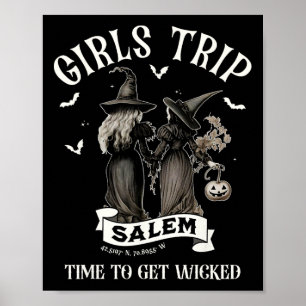 Retro Girls Resa Salem-tid för att få ett underbar Poster