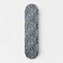 Retro Girly Blue Butterfly Mönster Skateboard