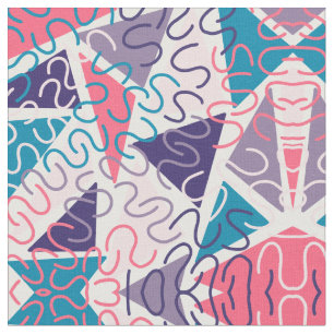 Retro Girly Rosa Triangle Geometric Art Tyg