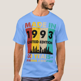 Retro gjorde 1993 Begränsad utgåva 30 år av Bei T Shirt