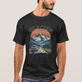 Retro Glacier Park Reseshirt T Shirt