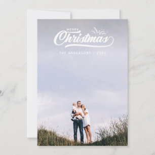 Retro glad Christmas. för vintage Julkort