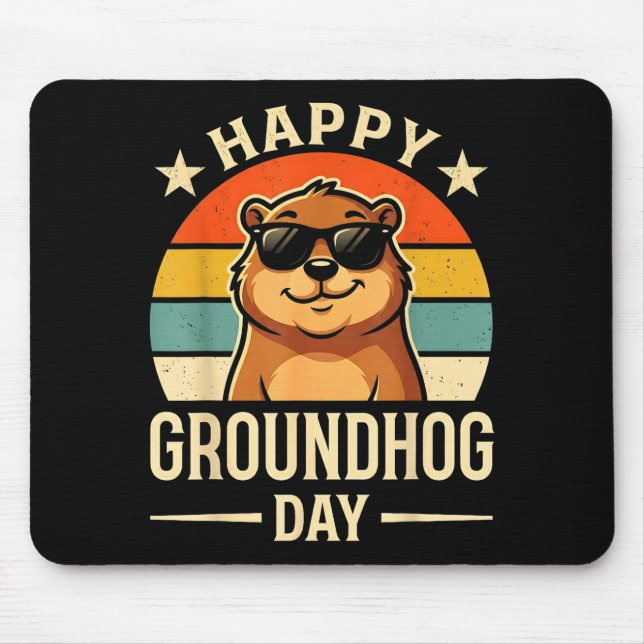 Retro Glad Groundhog Day Cool Ground Hog Day 2026 Musmatta (Framsidan)