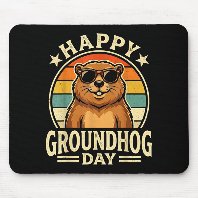 Retro Glad Groundhog Day Cool Ground Hog Day 2026 Musmatta (Framsidan)