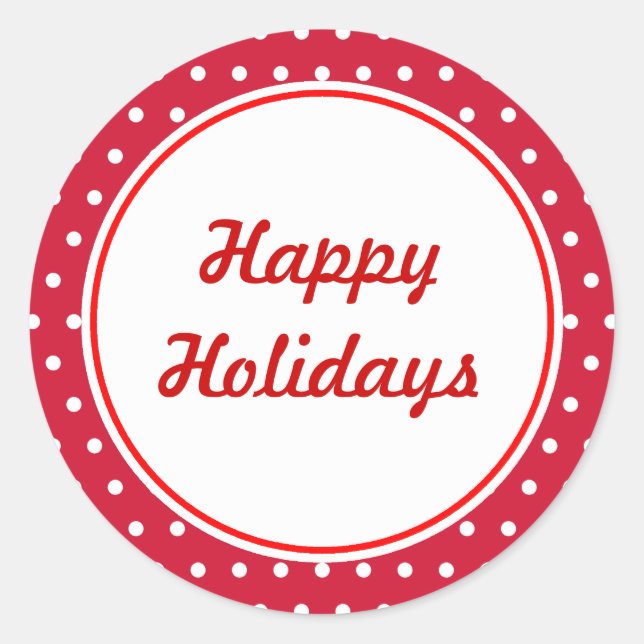 Retro Glad helg Stickers Runt Klistermärke (Framsida)