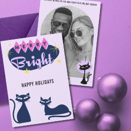Retro Glad och Ljuvlig Julfotografi Julkort