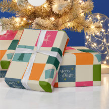 Retro Glad och Ljuvlig Julpresentpapper