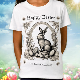 Retro Glad påsk Bunny Kids T Shirt