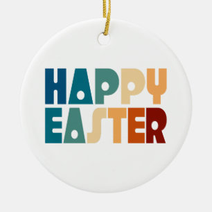 Retro Glad påsk Typografi   Ornament
