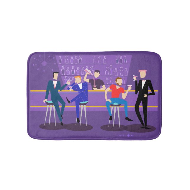 Retro glad pubbadmatta badrumsmatta (Framsidan)