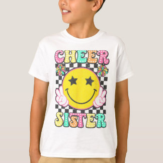 Retro Glädje Syster Cheerleader Cheerleading Kvinn T Shirt