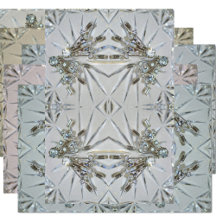 Retro Glam Art Deco Rhinestones Glamous Grått