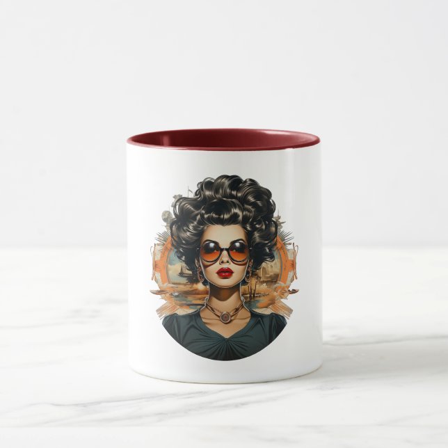 💋 Retro Glam Diva Mugg ☕ (Center)