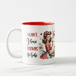 Retro Glam Girl Funny Sarcastic Kitchen Quote Två-Tonad Mugg