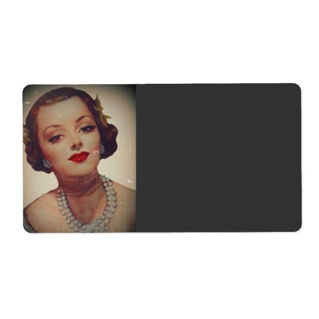 Retro Glam Girl Lipstick Fraktsedel (Framsidan)