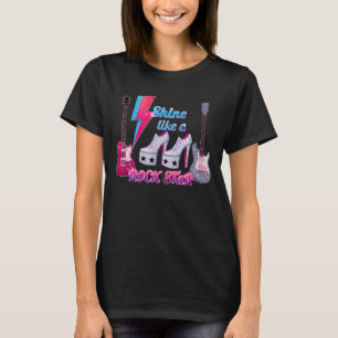 Retro Glam Glitter Rock 70-tal Gläns Som en Rockst T Shirt
