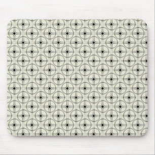 Retro Glam Mousepad, Black and Ivory Musmatta