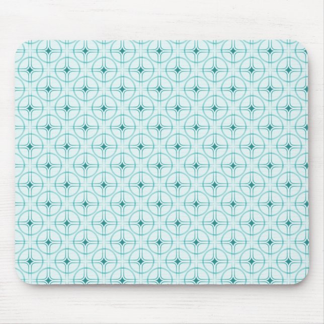 Retro Glam Mousepad, Teal Musmatta (Framsidan)