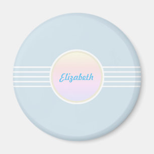 Retro Glam Personlig Ice Blue och Opal Magnet