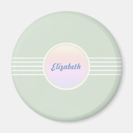 Retro Glam Personlig Mintgrön och Opal Magnet