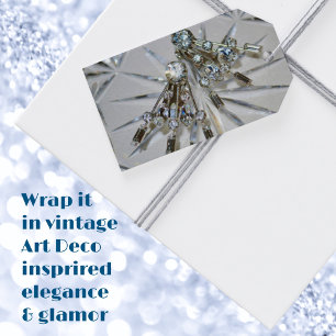 Retro Glam Rhinestones Presentetikett
