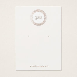 Retro Glam Silver Sequins Earring Visning Card Visitkort