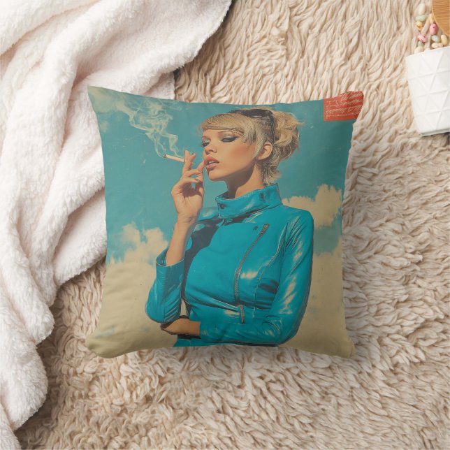 Retro Glam Smoking Mode Kudde (Filt)