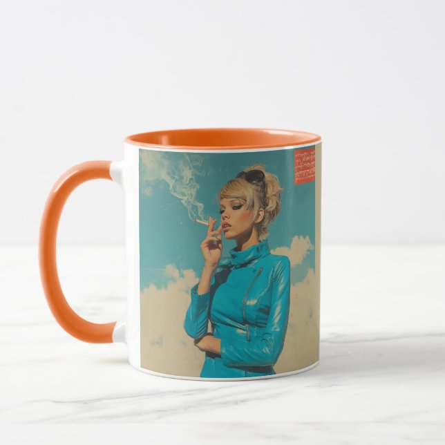 Retro Glam Smoking Mode Mugg (Vänster)