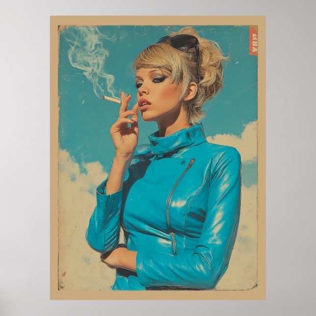 Retro Glam Smoking Mode Poster (Framsidan)
