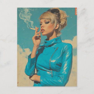 Retro Glam Smoking Mode Vykort