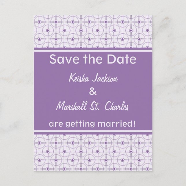 Retro Glam Spara vykortet för datum Meddelande Vykort (Framsida)