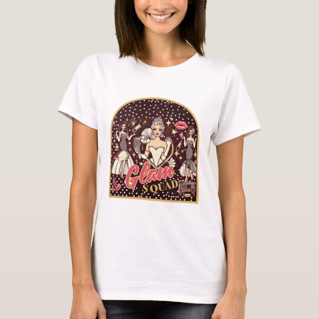 Retro Glam Squad T-shirt (Framsida)