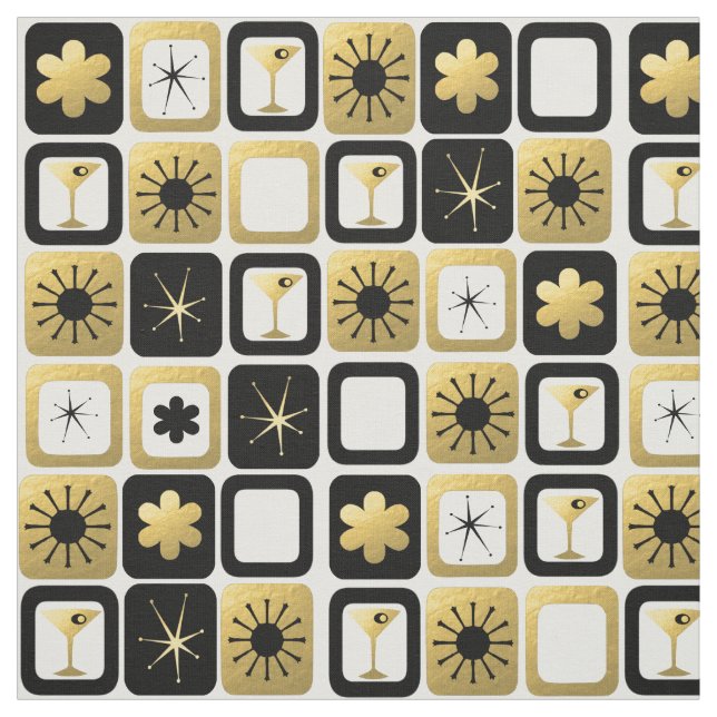 Retro glamoröst guld- tyg (Provkarta)