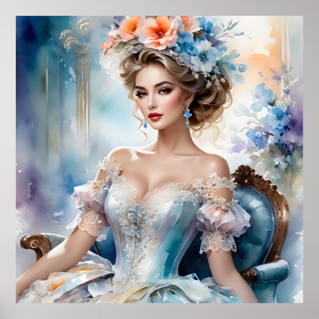 Retro Glamous Woman Poster (Framsidan)