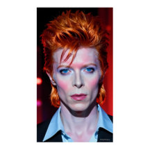 Retro glamportret met vurige look poster