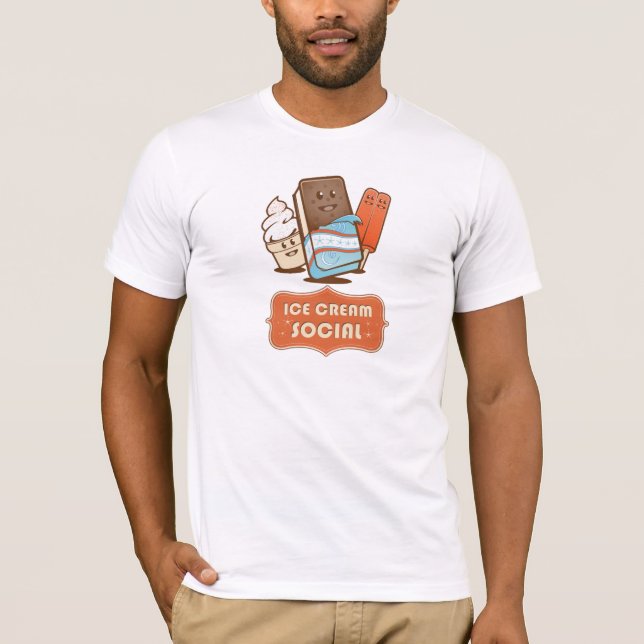 Retro glasssocial tee shirt (Framsida)