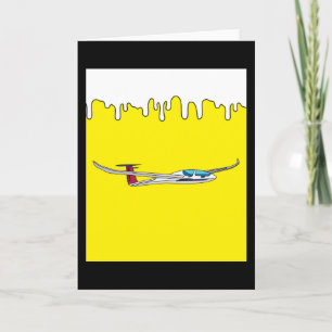 Retro Glider Flygplan Kort