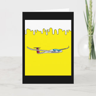 Retro Glider Flygplan Kort