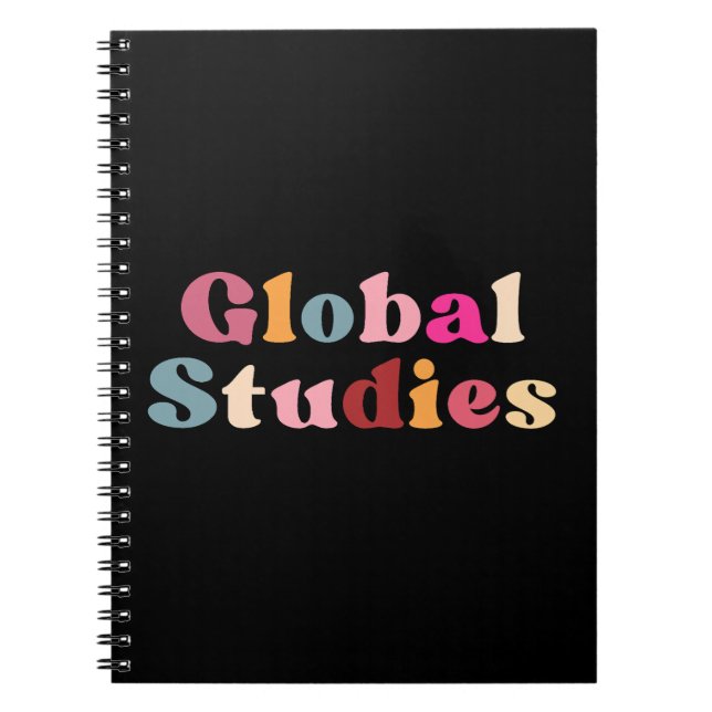 Retro globala studier T-Shirt Anteckningsbok (Framsidan)