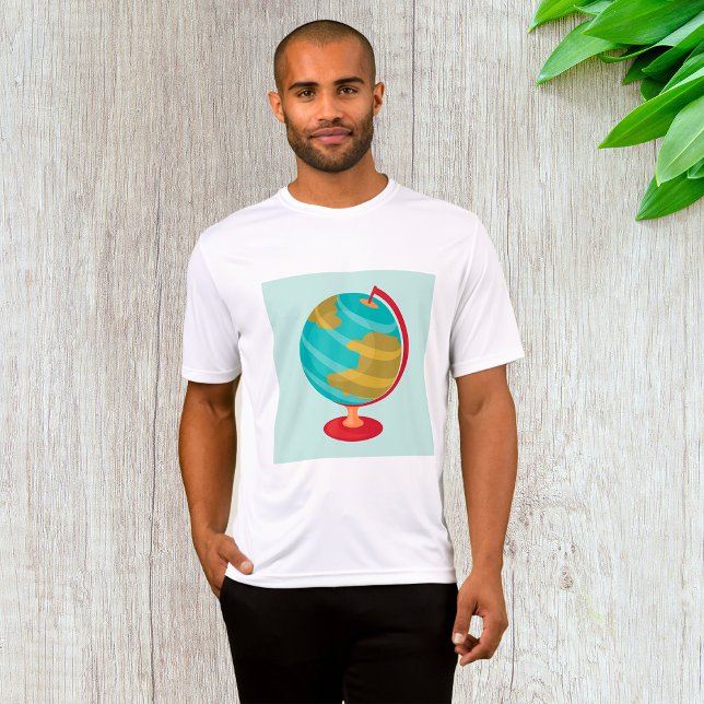 Retro Globe Illustration Vintage Earth Karta T Shirt (Skapare uppladdad)