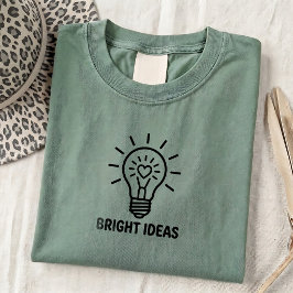 Retro Glödlampa Idé Citat Unisex Grafisk T-Shirt