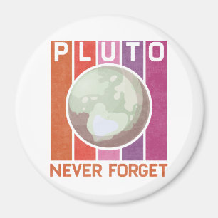 Retro Glöm aldrig Pluto-programmet för rymdveten Magnet
