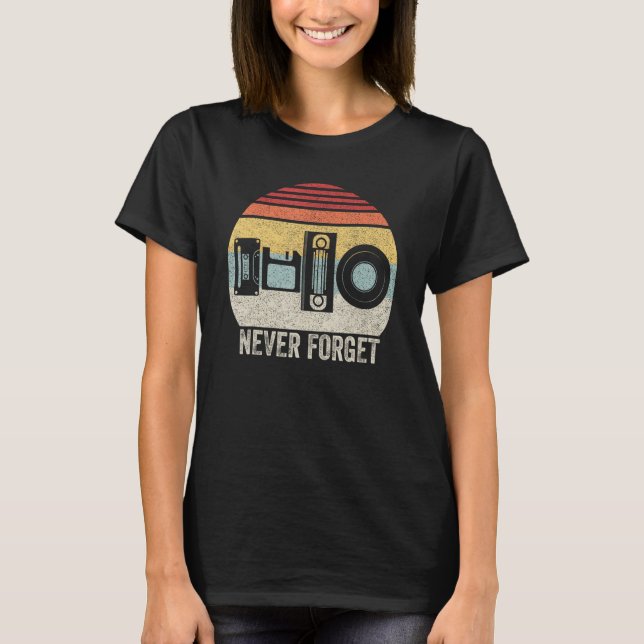 Retro Glöm aldrig Shirt Sarcastic Humor Funny Mus T (Framsida)