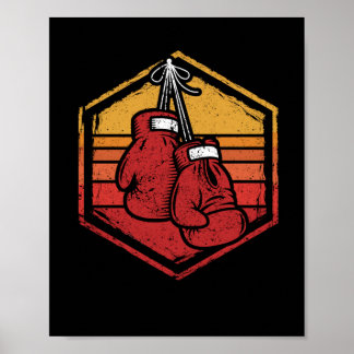 Retro Glove Boxing Vintage Boxer Kort Poster