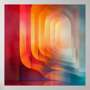 Retro Glow Arches – Abstrakt mitten av århundradet Poster