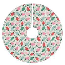 Retro Glow Lights Julgransmatta Borstad Polyester