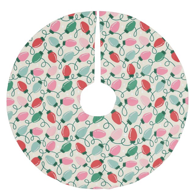 Retro Glow Lights Julgransmatta Borstad Polyester (Framsidan)