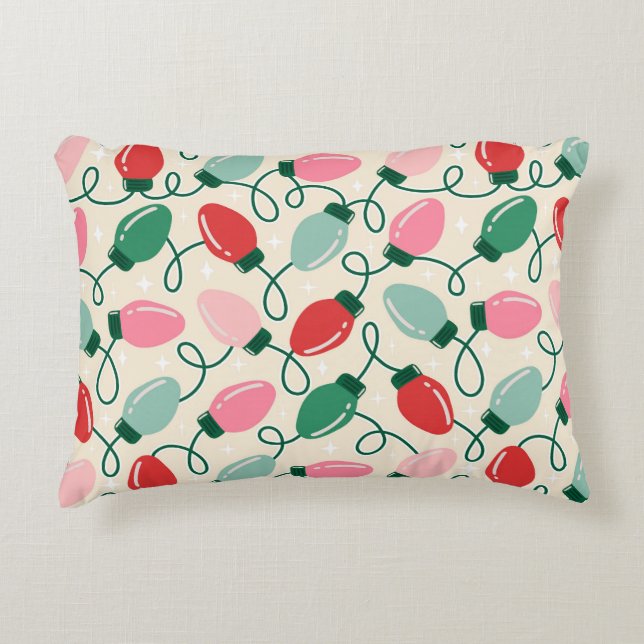 Retro Glow Lights Prydnadskudde (Framsidan)